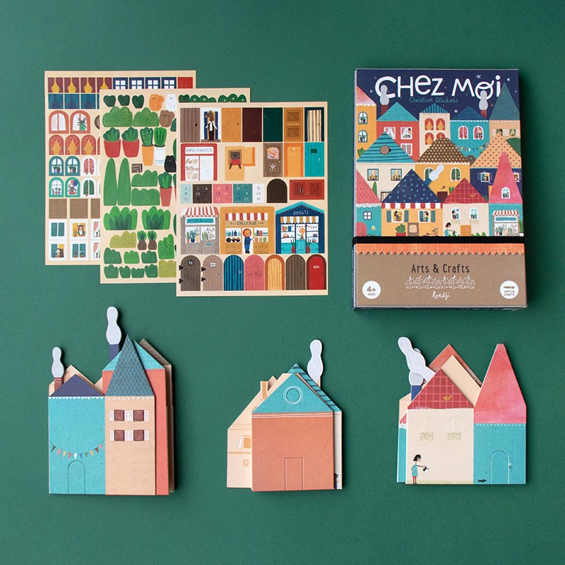 Creative houses sticker activity